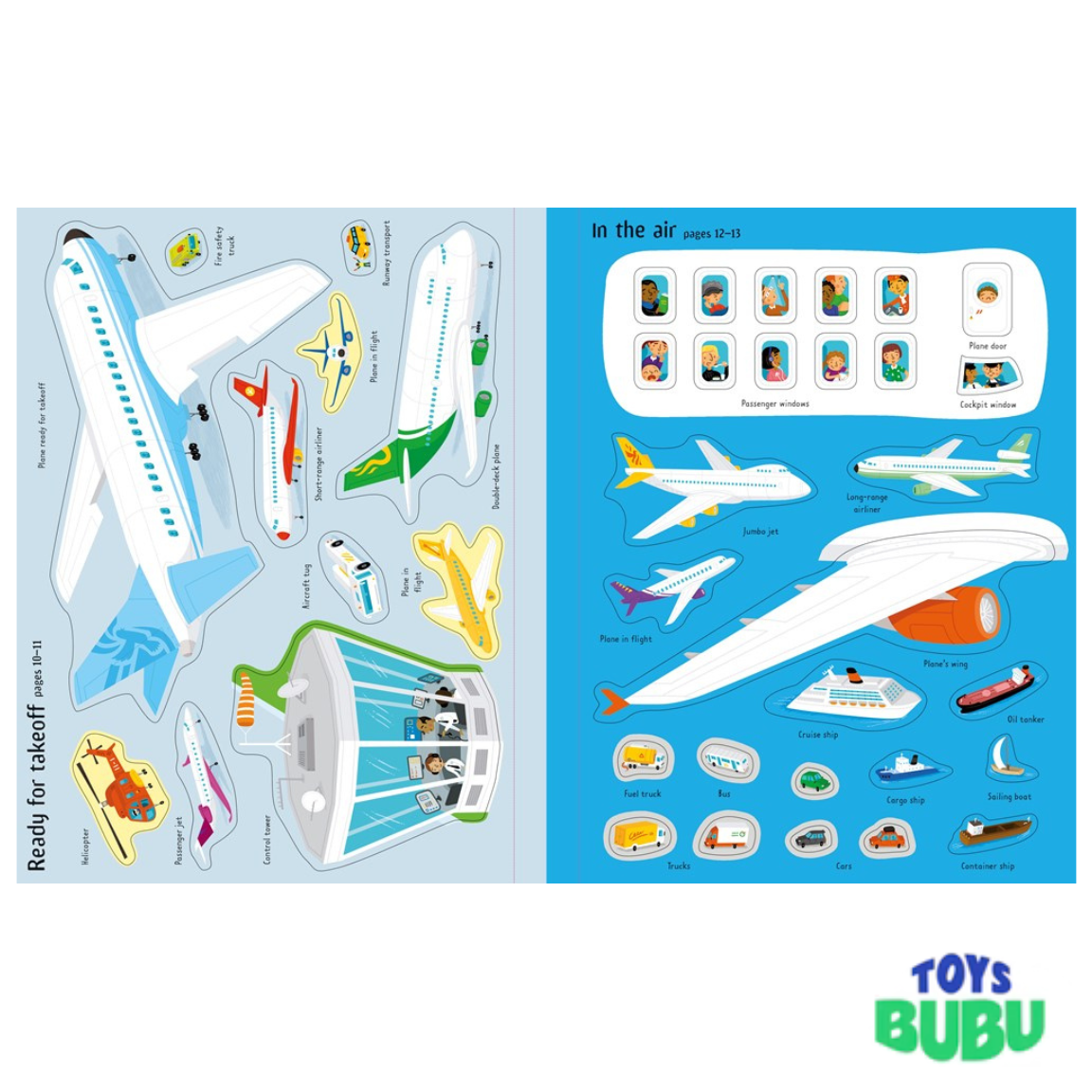 Airport Sticker Book for Kids – 100+ Stickers Travel Activity Book (Usborne)