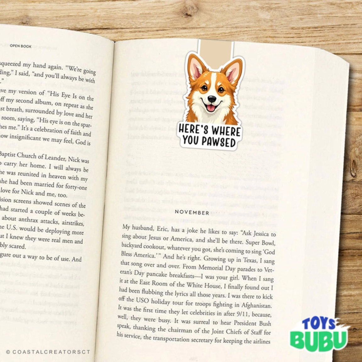 Dog Here’s Where You Pawsed” Magnetic Bookmark – Cute Reversible Bookmark for Book Lovers