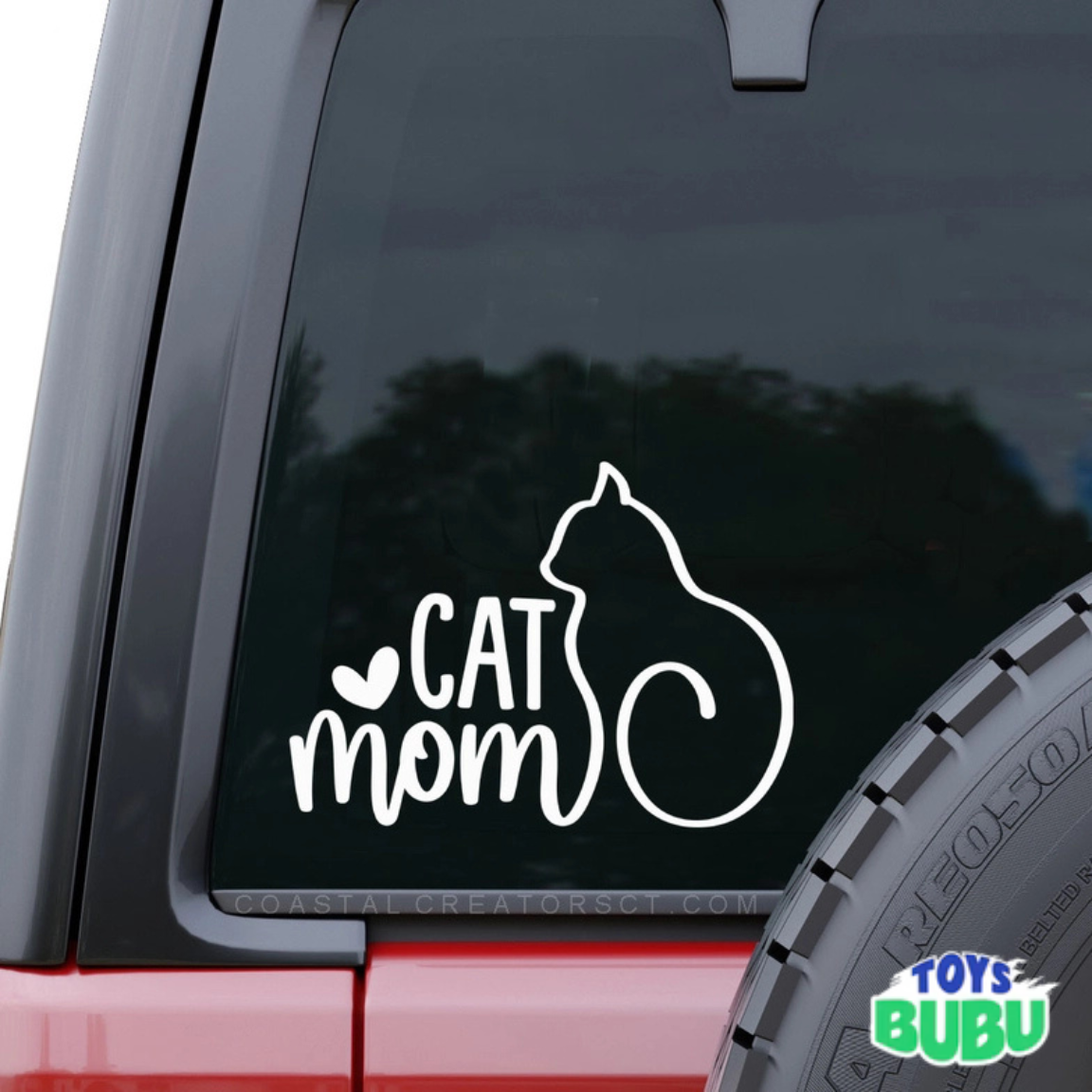 Dog Mom, Cat Mom & Bigfoot Vinyl Window Decal – Waterproof Car Sticker for Pet & Fun Lovers