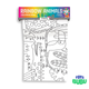 Mudpuppy Rainbow Animals Mini Coloring Roll with Crayons – Travel Coloring Activity for Kids