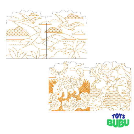 Coloring Book with Stickers - Dinosaur