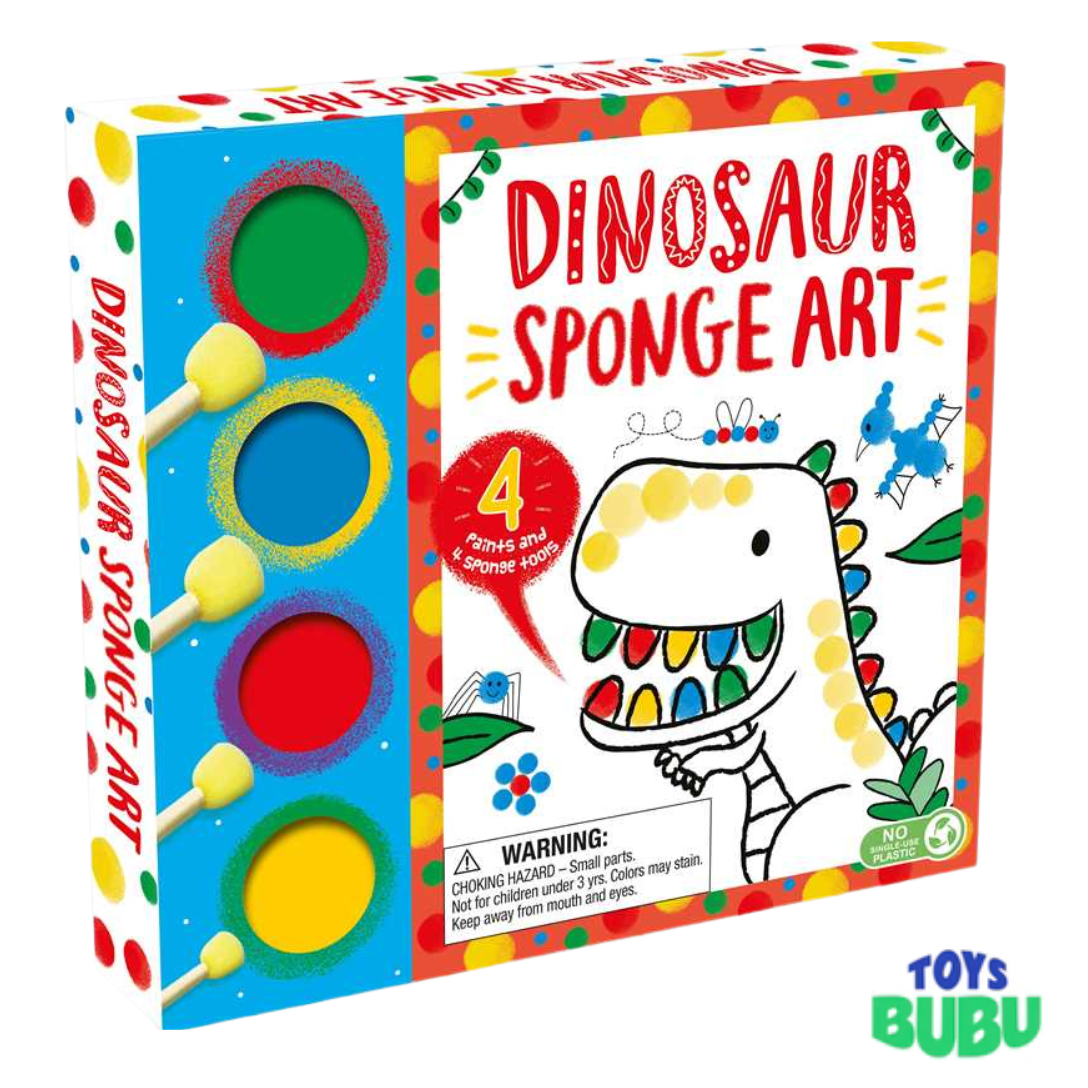 Kids Sponge Art Painting Set – Unicorn & Dinosaur Creative Activity Kit (IglooBooks)