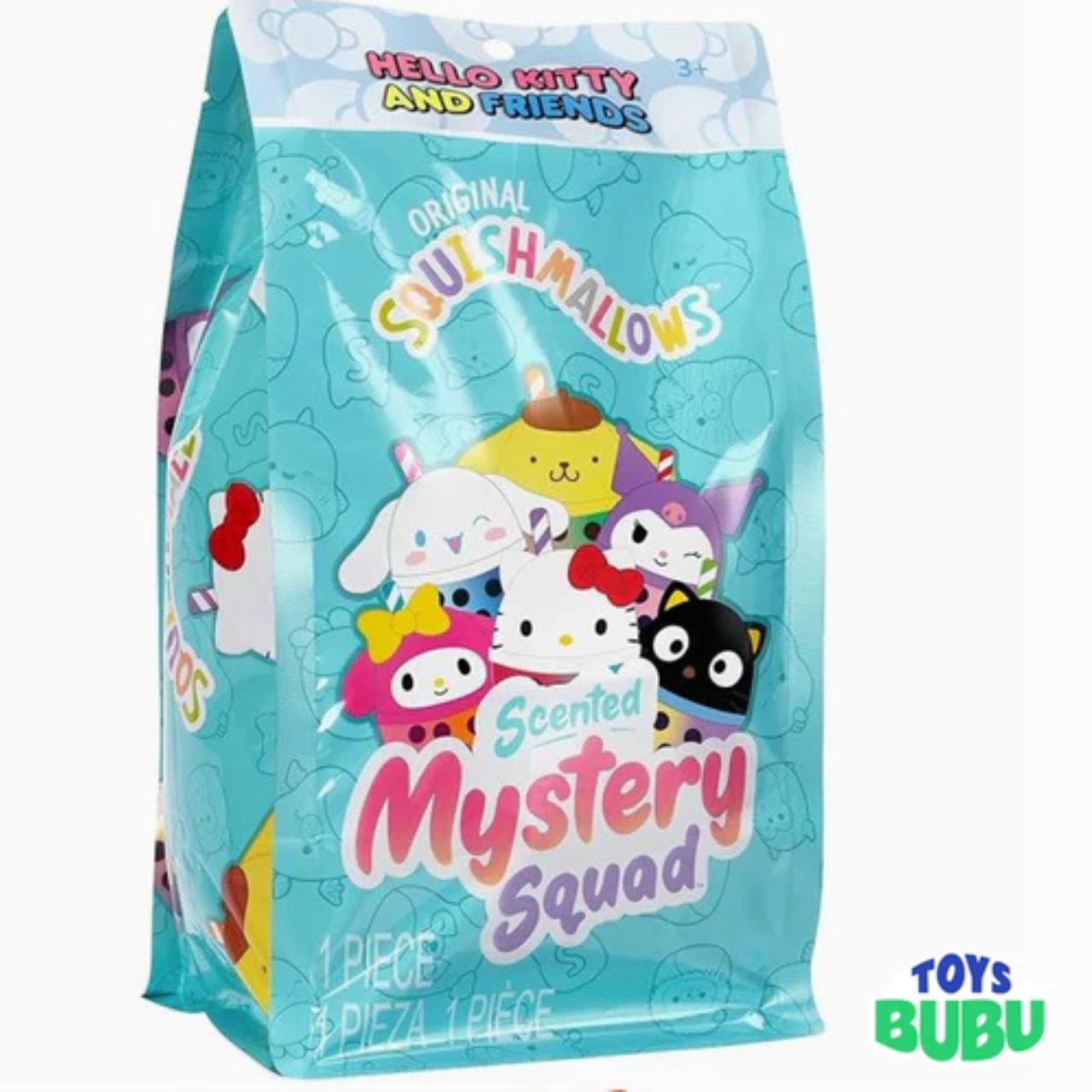 Squishmallows Scented Mystery Bag Plush – Random Surprise Collectible Plush Toy (Fruits & Hello Kitty)