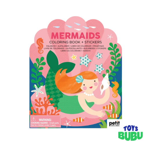 Coloring Book with Stickers - Mermaid