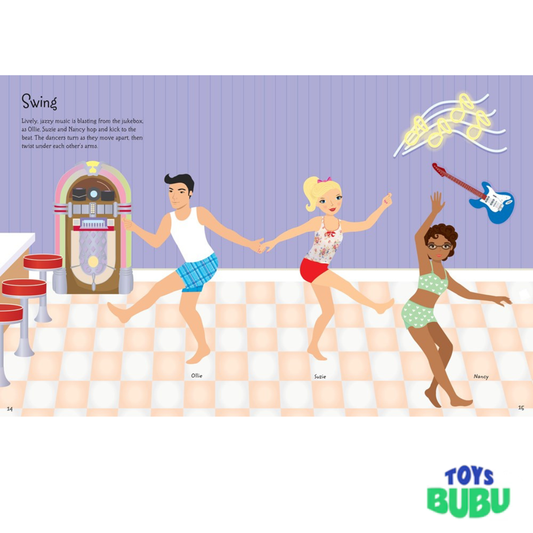 Sticker Dolly Dressing Dancers Book – 300+ Dress-Up Stickers Activity Book for Kids (Usborne)