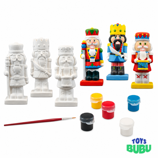 Holiday Nutcracker Painting Kit – 3 Pack DIY Christmas Craft for Kids