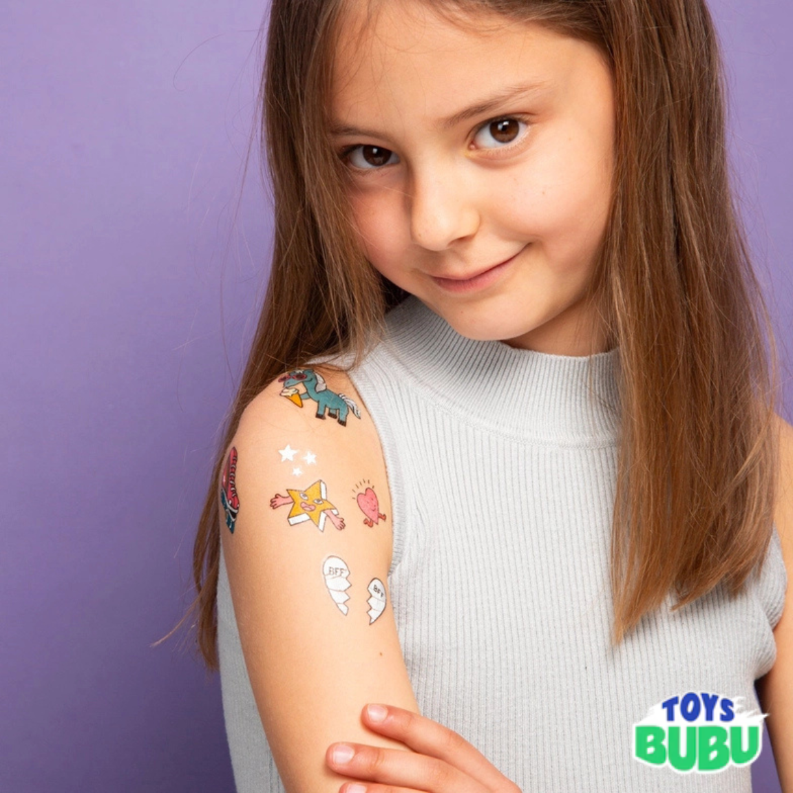 Unicorn Temporary Tattoos for Kids by OMY – 50 Neon & Gold Party Tattoos (Ages 3 and above)