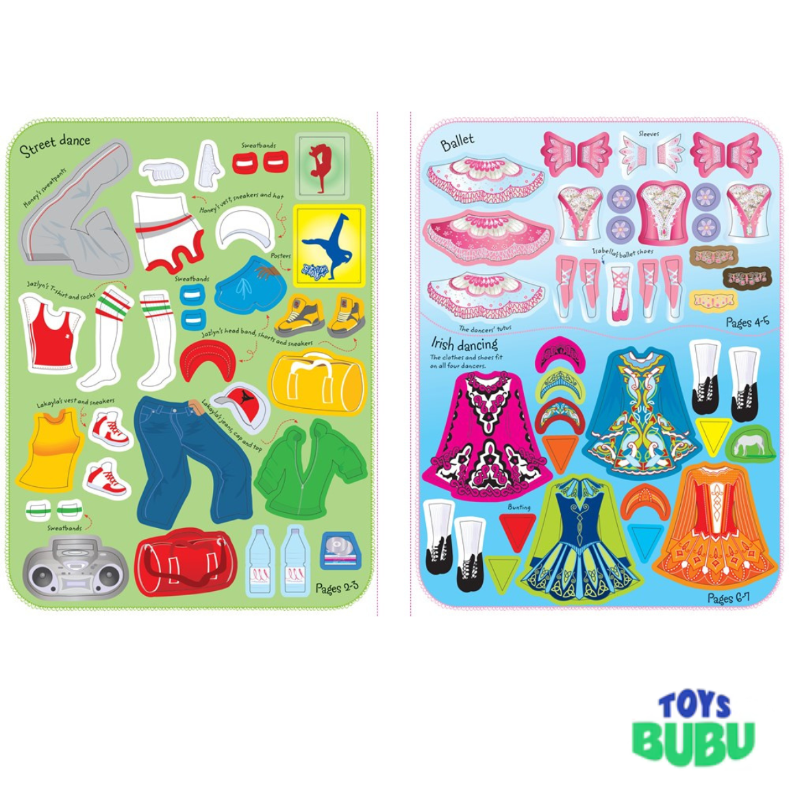 Sticker Dolly Dressing Dancers Book – 300+ Dress-Up Stickers Activity Book for Kids (Usborne)