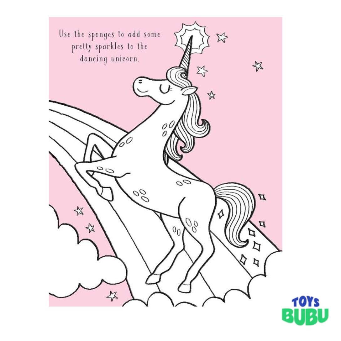Kids Sponge Art Painting Set – Unicorn & Dinosaur Creative Activity Kit (IglooBooks)