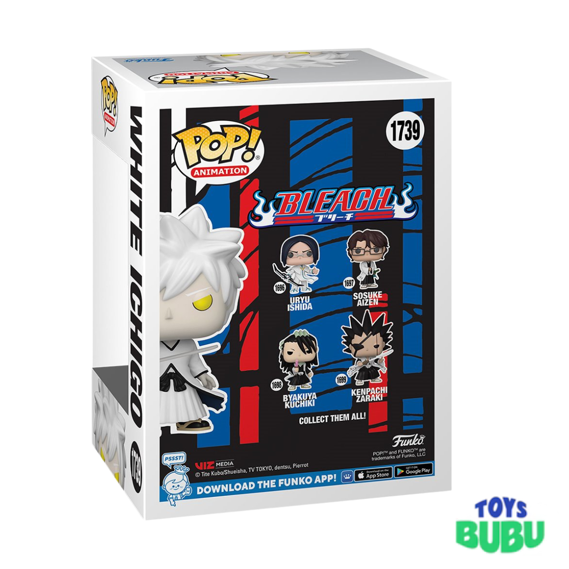 White Ichigo Kurosaki Funko Pop #1739 – Bleach AAA Anime Exclusive Vinyl Figure -4.5 inches (11.43 cm) tall