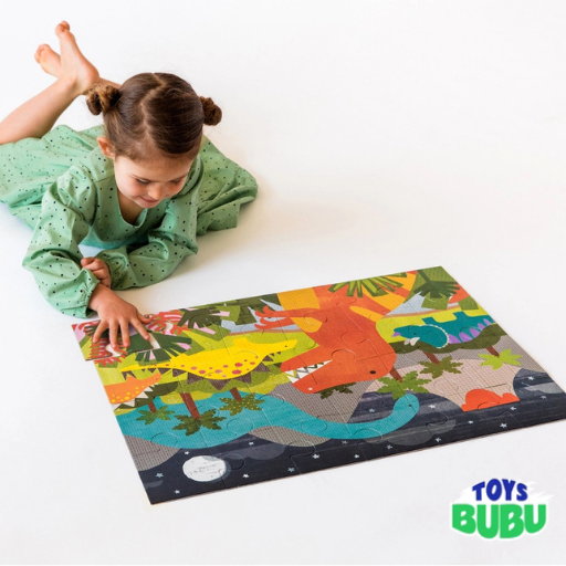 Dinosaur Kingdom 24-Piece Floor Puzzle - Big Jigsaw Activity for Kids