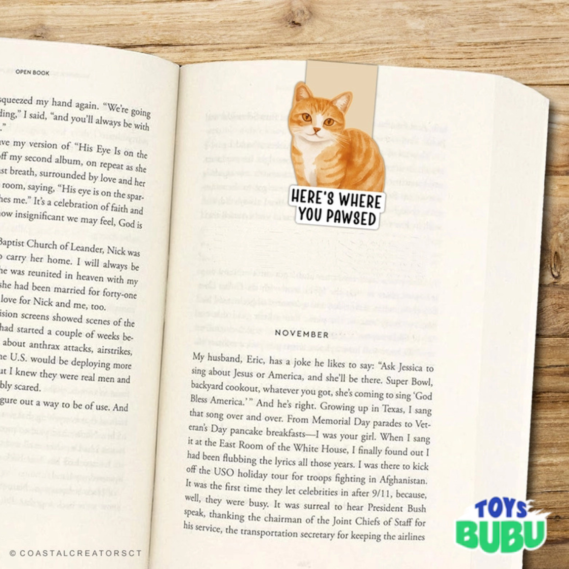 Cat Here’s Where You Pawsed” Magnetic Bookmark – Cute Reversible Bookmark for Book Lovers