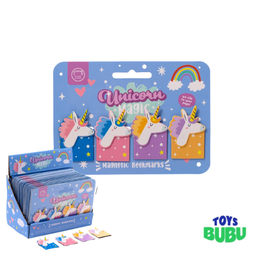 Unicorn Magic Shaped Magnetic Bookmark Set
