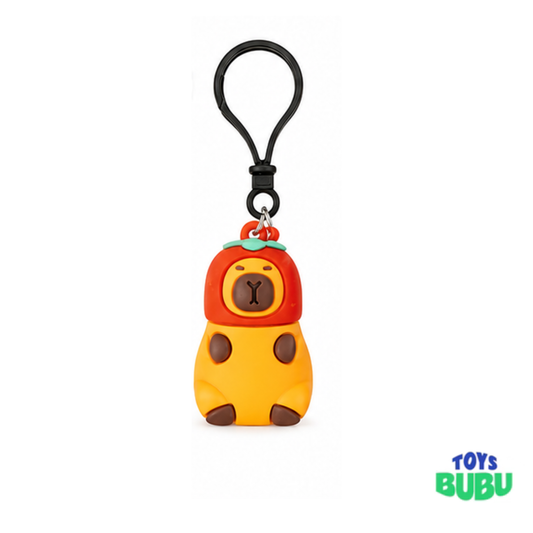 Capybara Character Keychain – Assorted Collectible PVC Clip-On Keychain (Sold Individually)