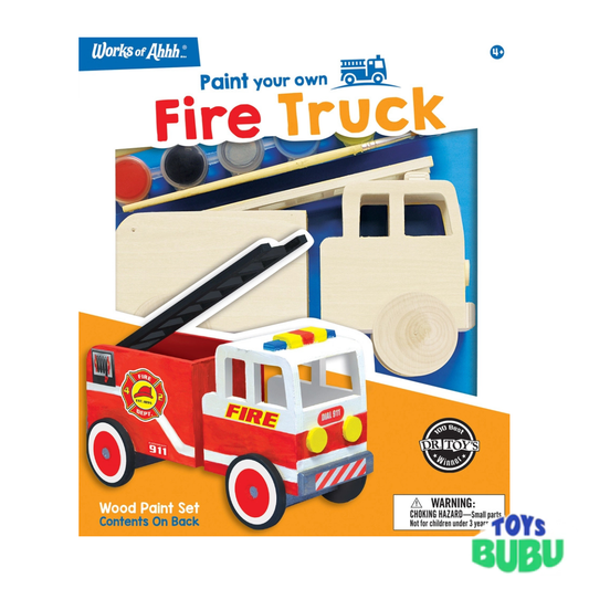 DIY Firetruck Wood Paint Set for Kids – Creative Painting Craft Kit