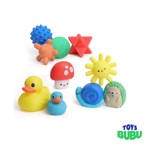 Itzy Splash Gift Set™ Soft Bath + Water Toys