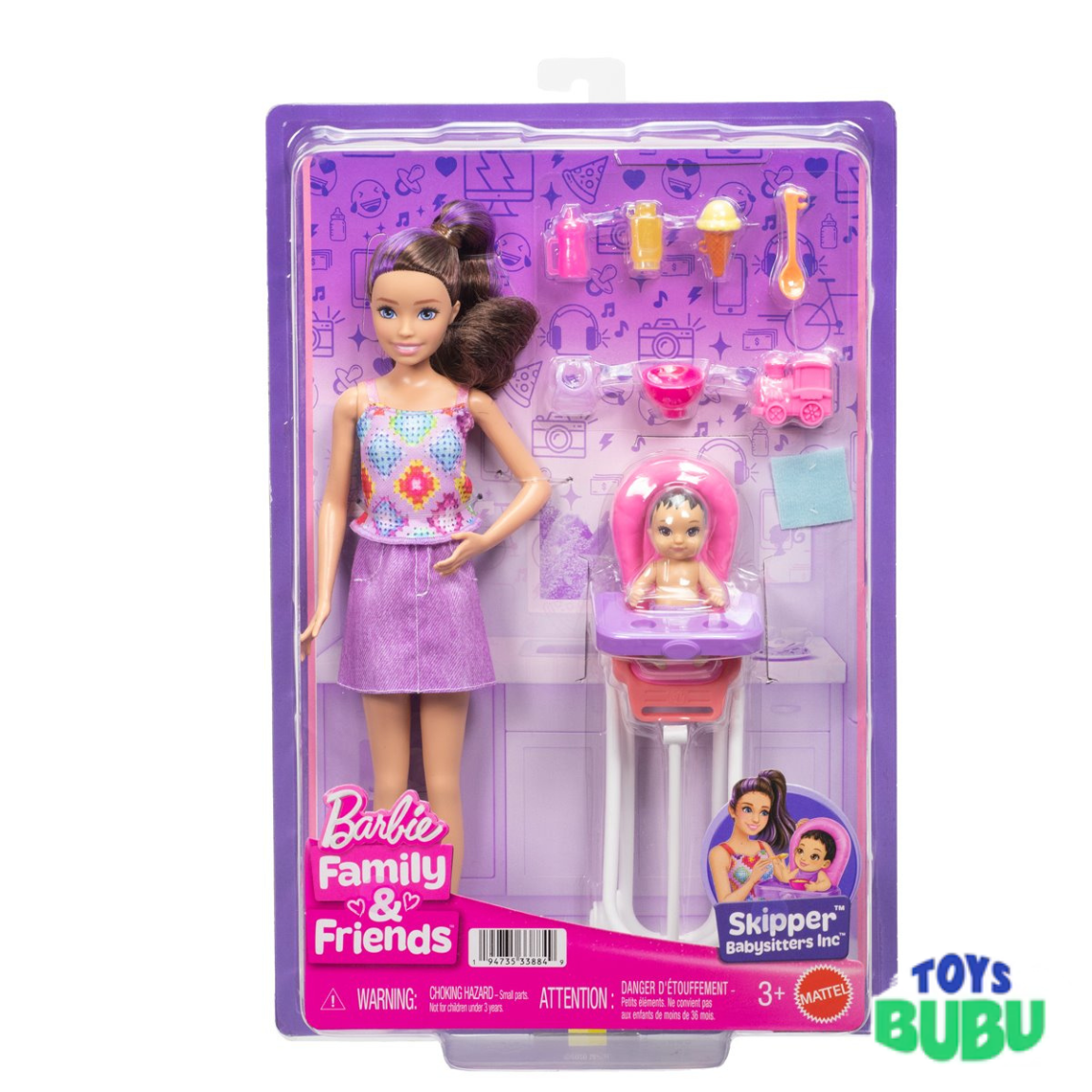 Barbie Family & Friends Playset with Doll – Kids Role Play Toy Set