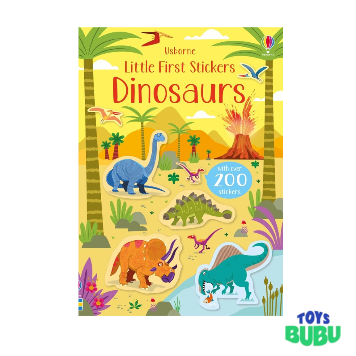 Dinosaur Activity Pack for Kids – 3 Books Set with Stickers, Coloring & Games (Usborne Travel Kit)