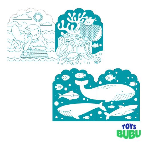 Coloring Book with Stickers - Mermaid