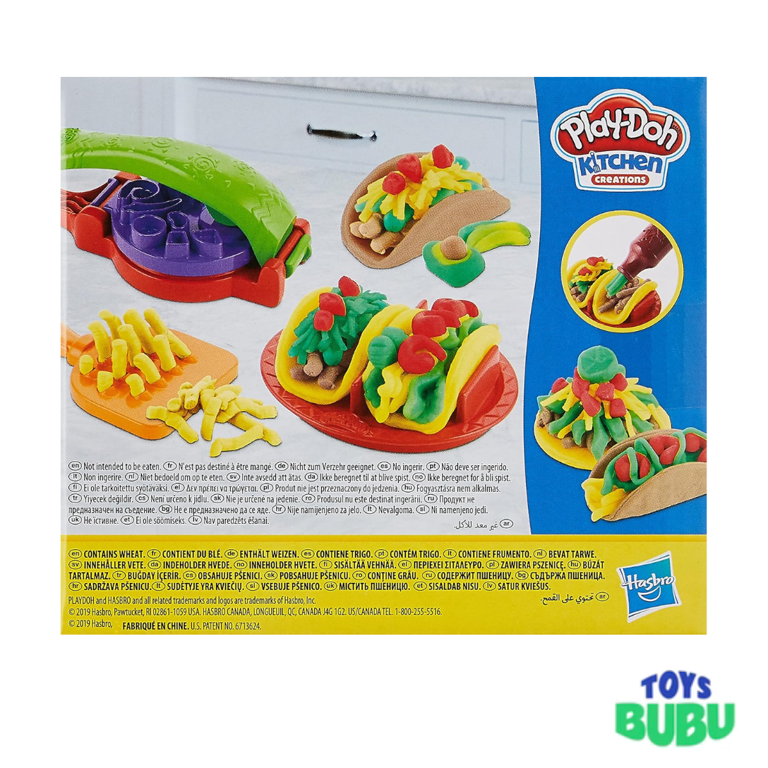 Play-Doh Taco Time Play Food Set – Kitchen Creations Toy with 4 Colors (Ages 3+)
