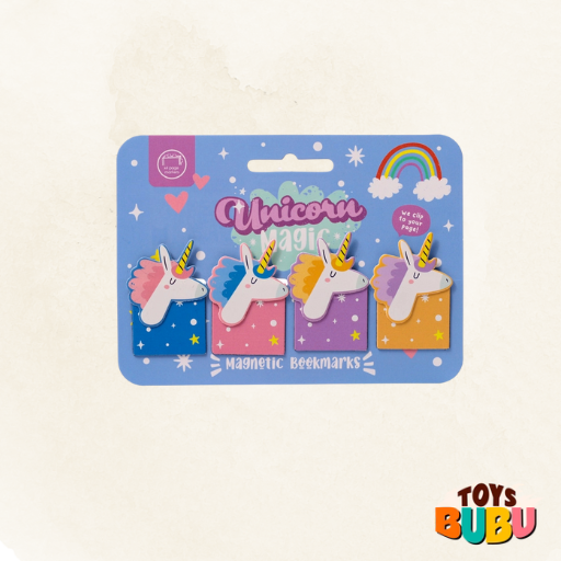 Unicorn Magic Shaped Magnetic Bookmark Set