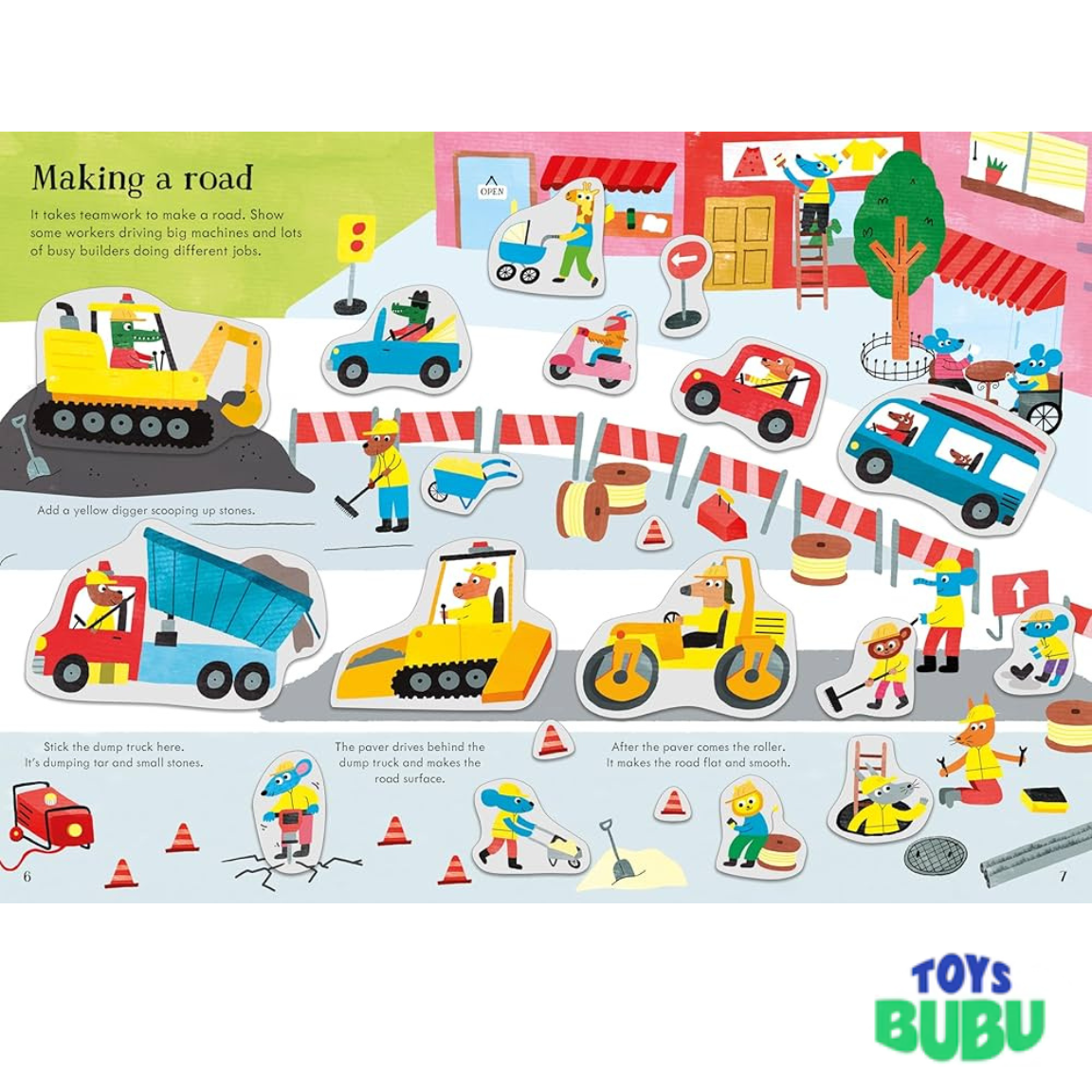 Construction Sticker Book for Kids – 170+ Vehicle Stickers Activity Book (Usborne Little First Stickers)