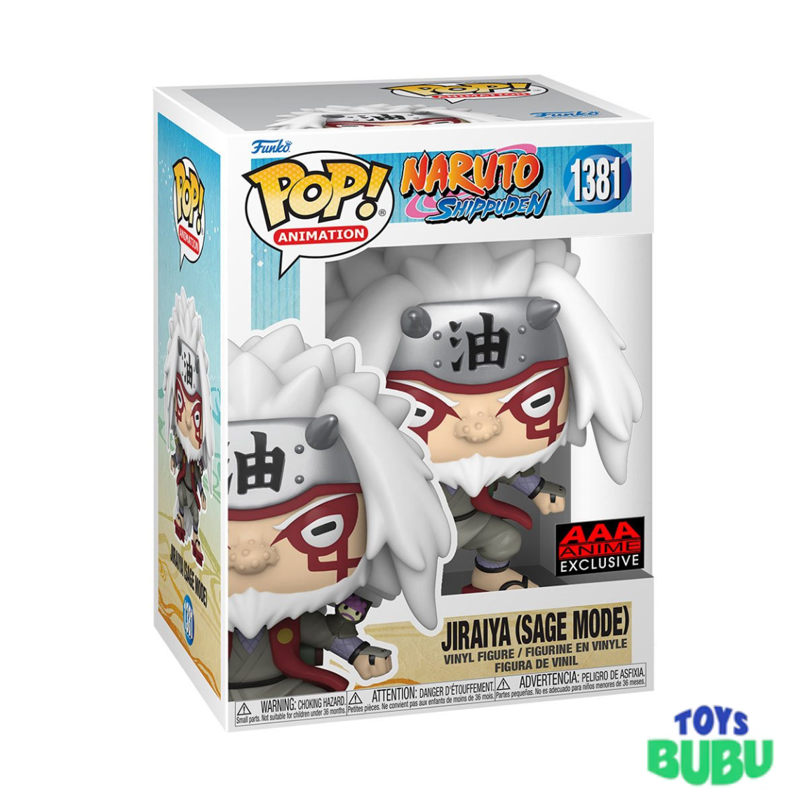 Jiraiya Sage Mode Funko Pop #1381 – Naruto Shippuden AAA Anime Exclusive Vinyl Figure -3.75 inches (9.5 cm) tall