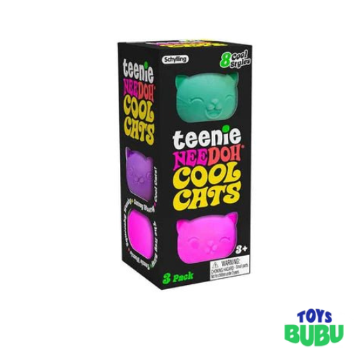 Needoh Teenie Cool Cat Groovy Soft Doh Filled Stretch Ball