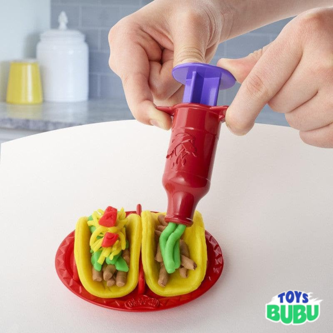 Play-Doh Taco Time Play Food Set – Kitchen Creations Toy with 4 Colors (Ages 3+)