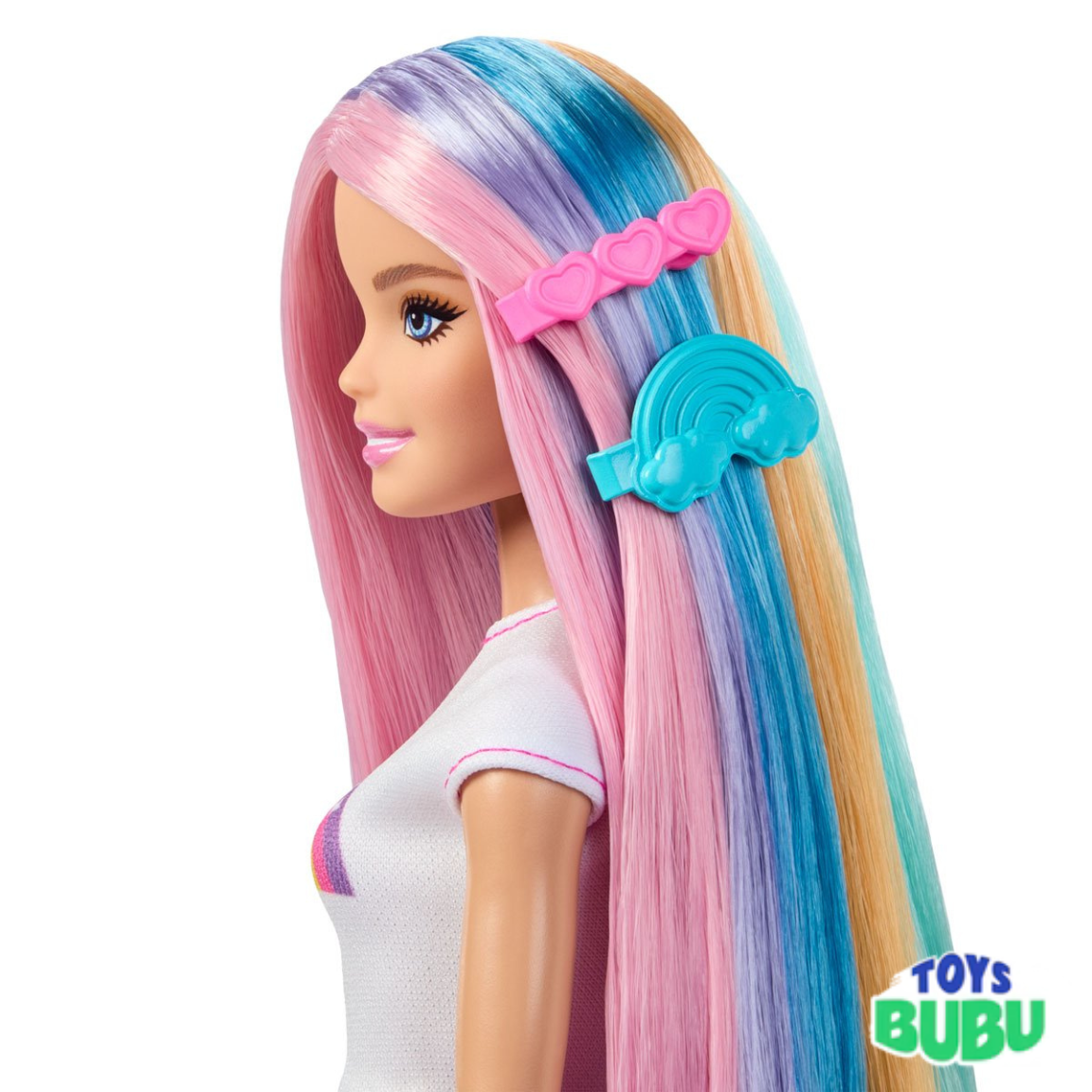 Barbie Rainbow Sparkle Hair Doll – Blonde Fashion Doll with Colorful Hair Styling