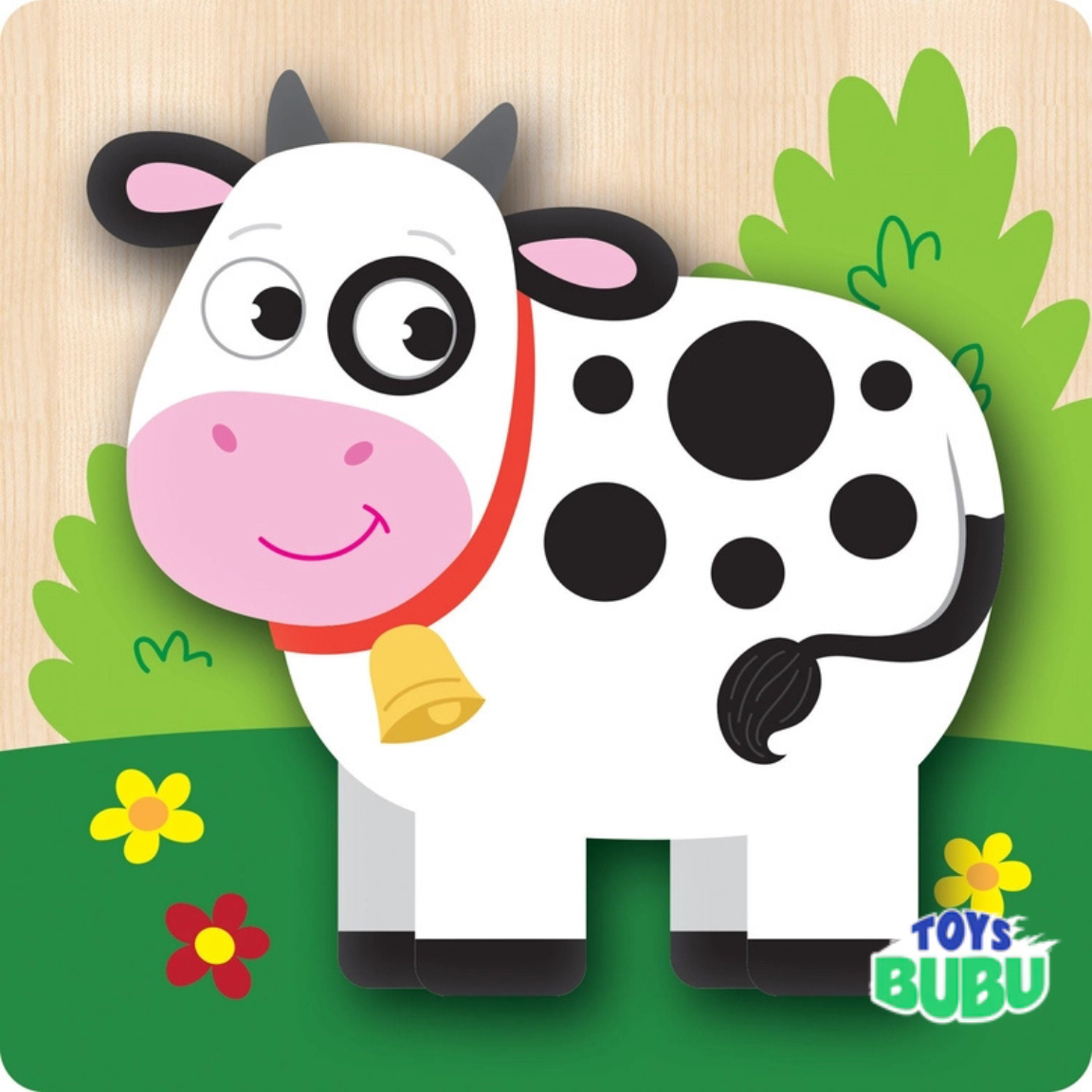 Farm Chunky Wooden Puzzles – 4 Pack Toddler Kids Learning Toy