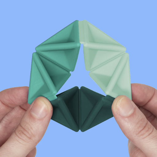 Speks Pivot Silicone Flexagon – Folding Fidget Toy for Stress Relief & Focus