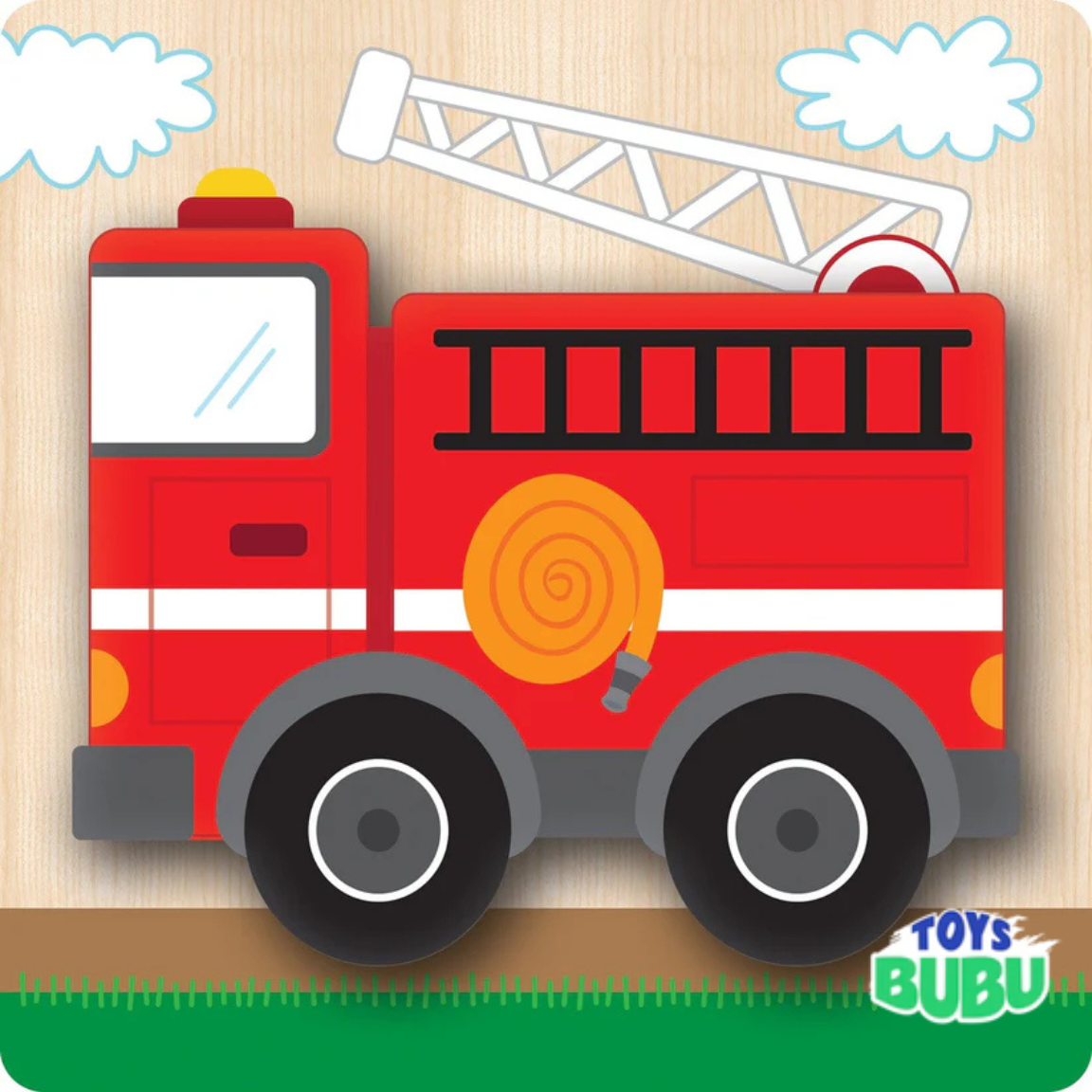 Vehicle Chunky Wooden Puzzles – 4 Pack Toddler Kids Learning Toy