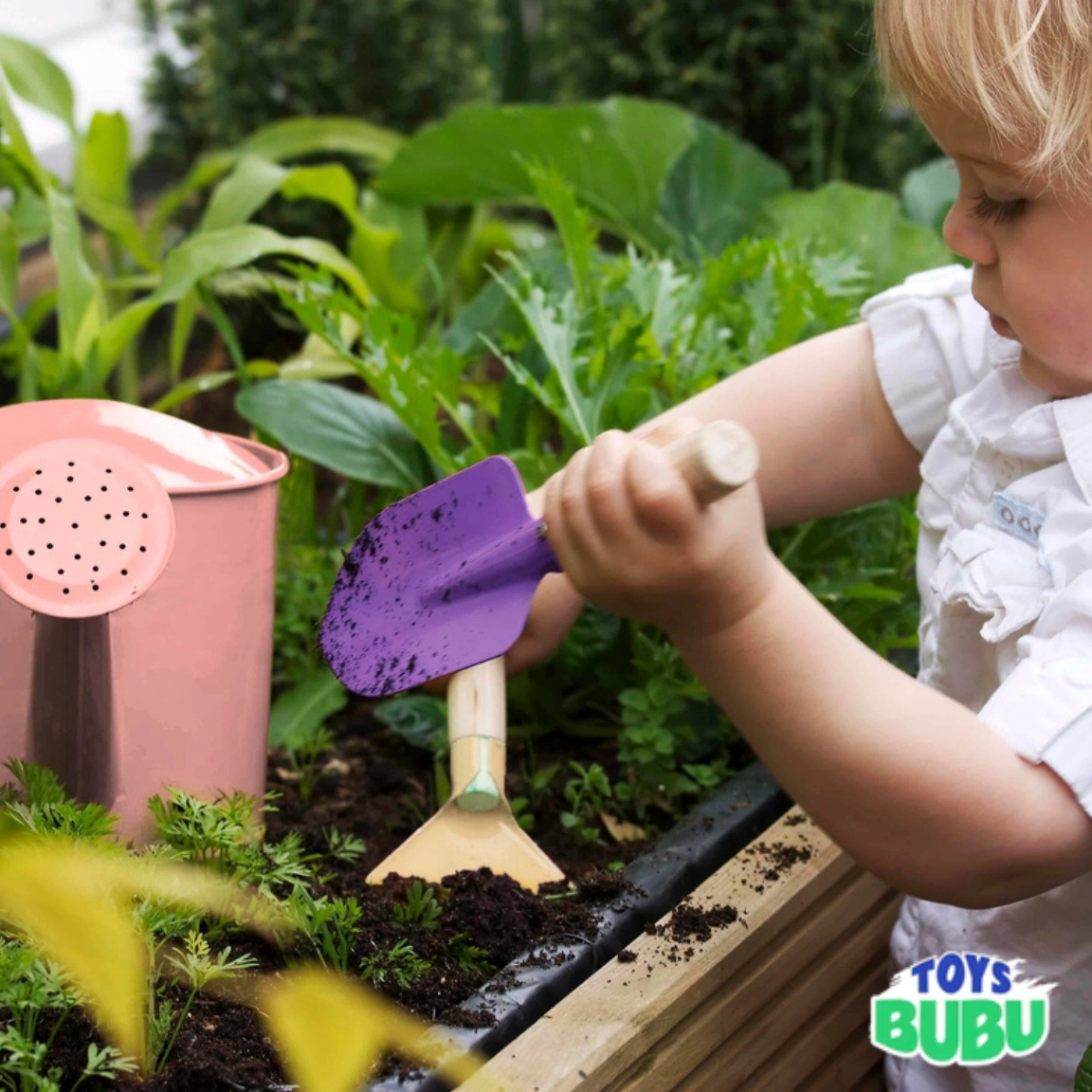 Kids Gardening Tool Set – Princess Pink Outdoor Kit with Tote & Tools