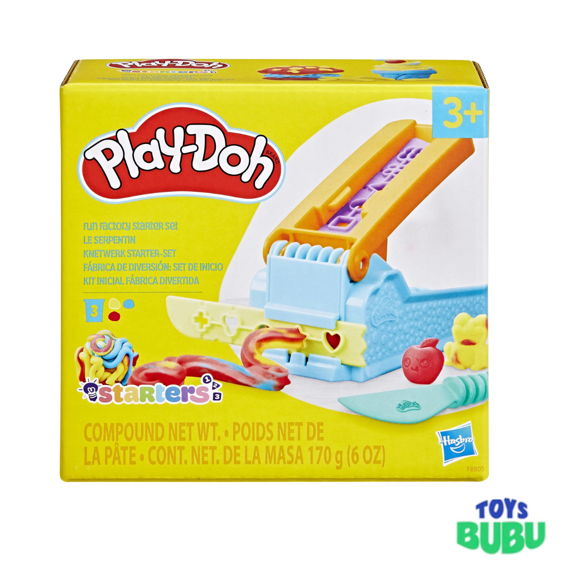 Play-Doh Fun Factory Starter Set – Kids Arts & Crafts Kit with 3 Colors (Ages 3+)