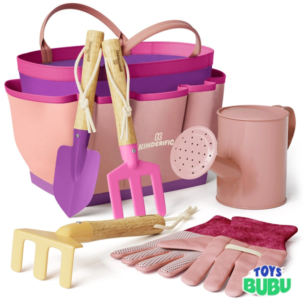 Kids Gardening Tool Set – Princess Pink Outdoor Kit with Tote & Tools