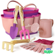 Kids Gardening Tool Set – Princess Pink Outdoor Kit with Tote & Tools