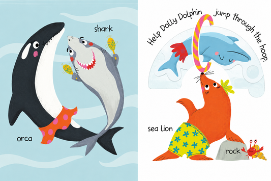Slide and Peek In the Ocean By Little Genius Books - Early Learning Books for Infants and Toddlers