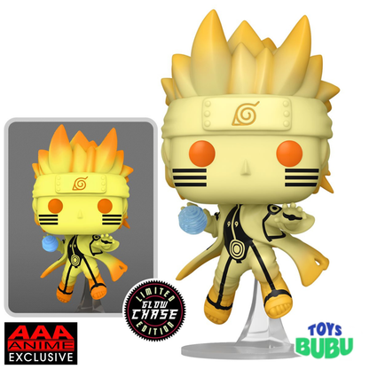 Funko Pop! vinyl figure of a character with spiky hair and orange eyes, limited edition label visible, on a white background.