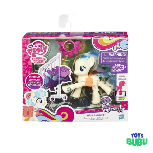My Little Pony Miss Pommel Runway Show poseable pony toy with fashion accessories