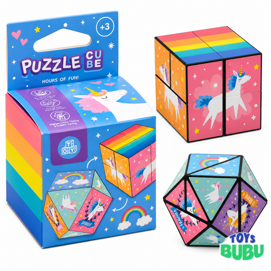 Unicorn Magic Puzzle Cube Toy – Unicorn Brain Teaser Puzzle for Kids