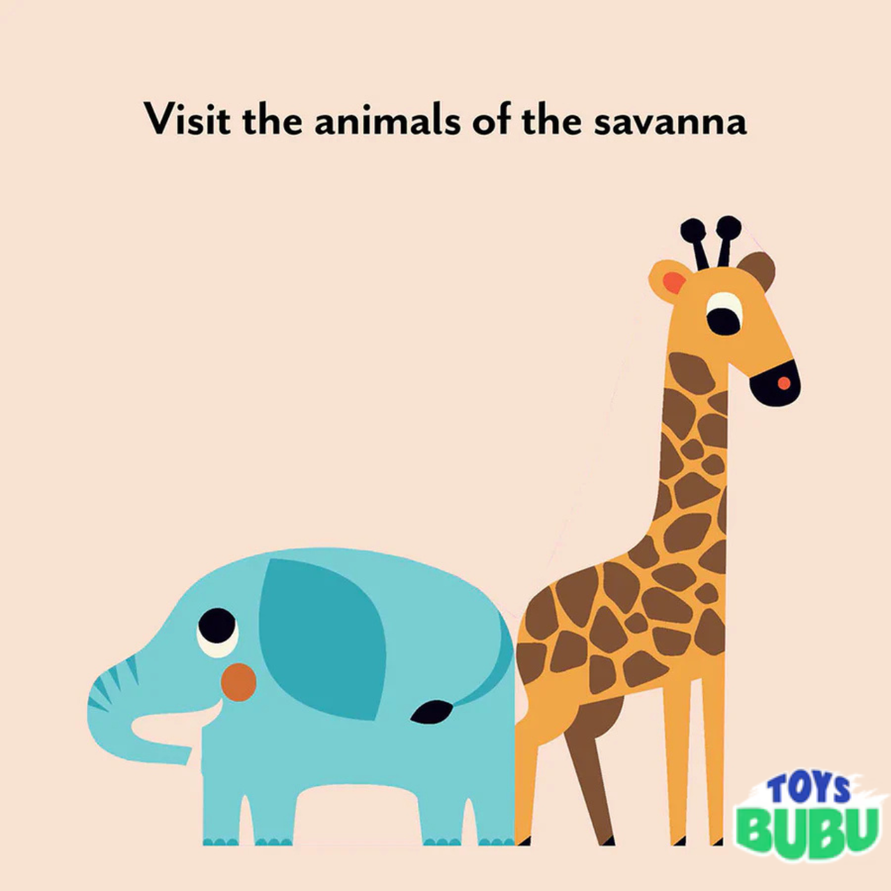 Bookscape Savanna Board Book for Babies & Toddlers – Layered Animal Board Book Ages 0–3