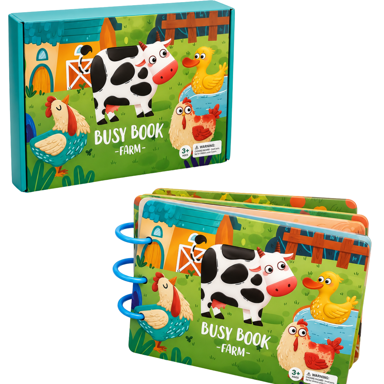 Farm Busy Book for Toddlers – Montessori Preschool Learning Activity Book