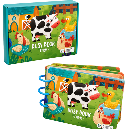 Farm Busy Book for Toddlers – Montessori Preschool Learning Activity Book
