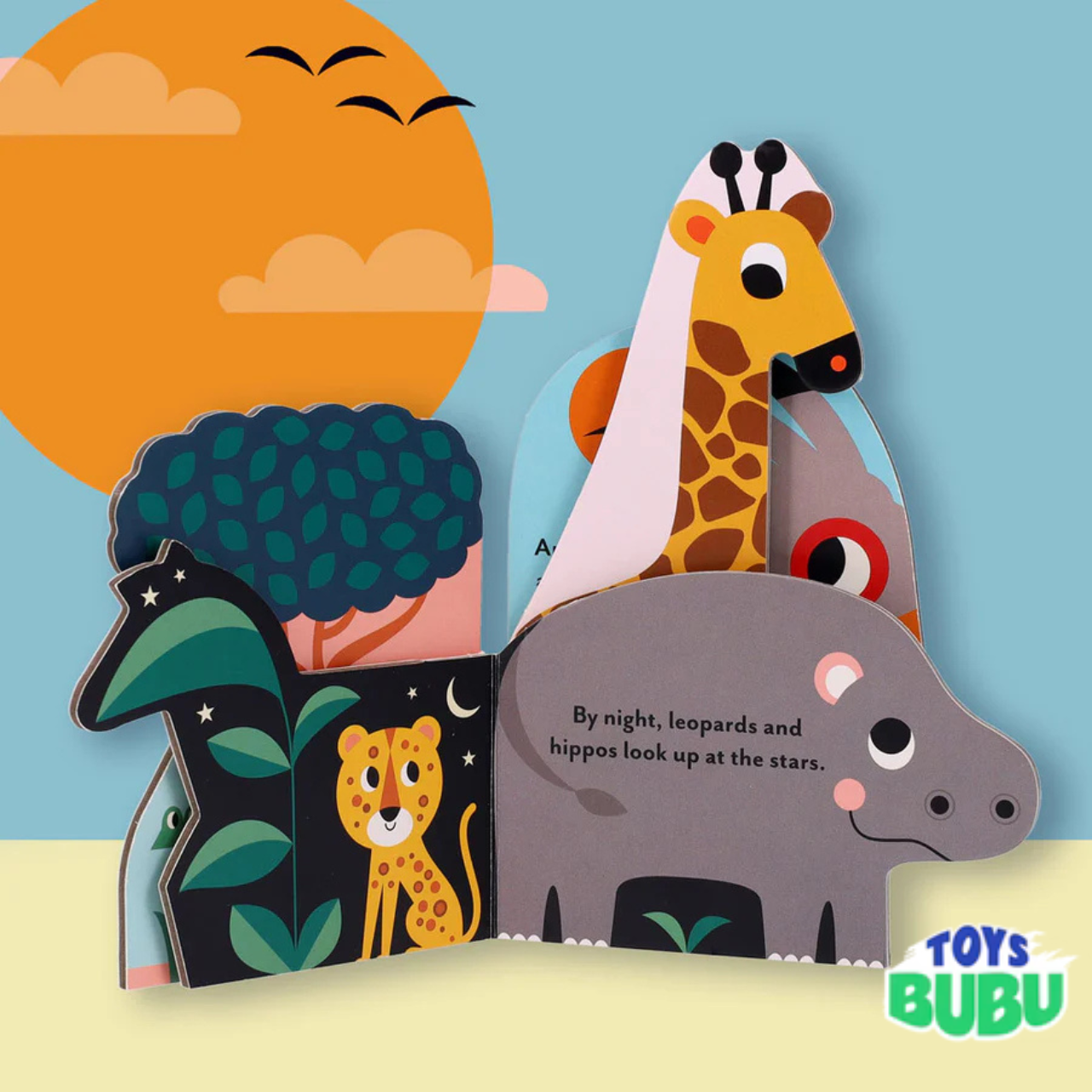 Bookscape Savanna Board Book for Babies & Toddlers – Layered Animal Board Book Ages 0–3