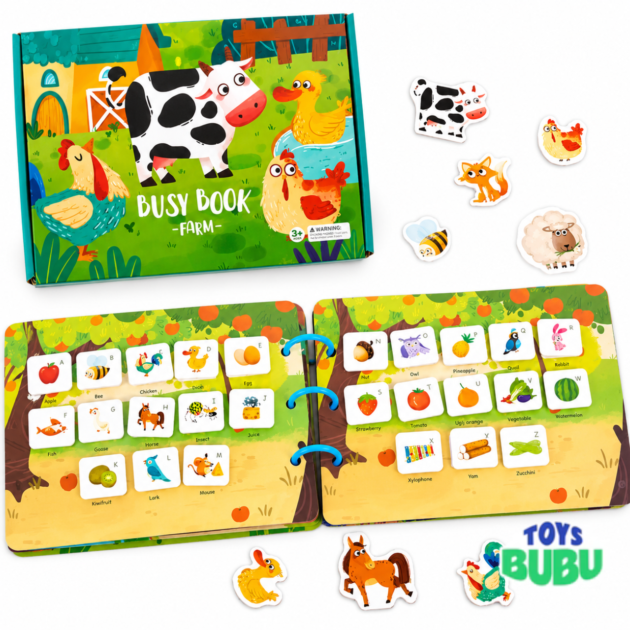 Farm Busy Book for Toddlers – Montessori Preschool Learning Activity Book