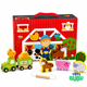Wooden Farm Play Set with Lacing Activity – Montessori Farm Animal Learning Toy for Kids