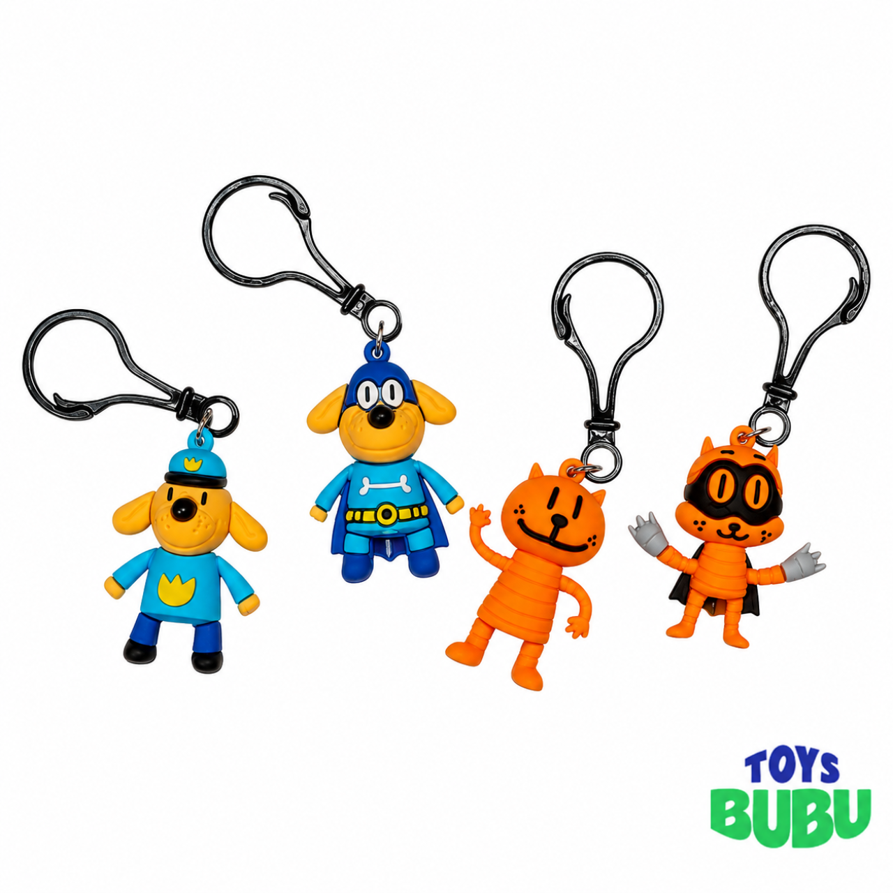 Dog Man Character Keychain Figure – Assorted Collectible Clip-On Keychain (1 Random Character)