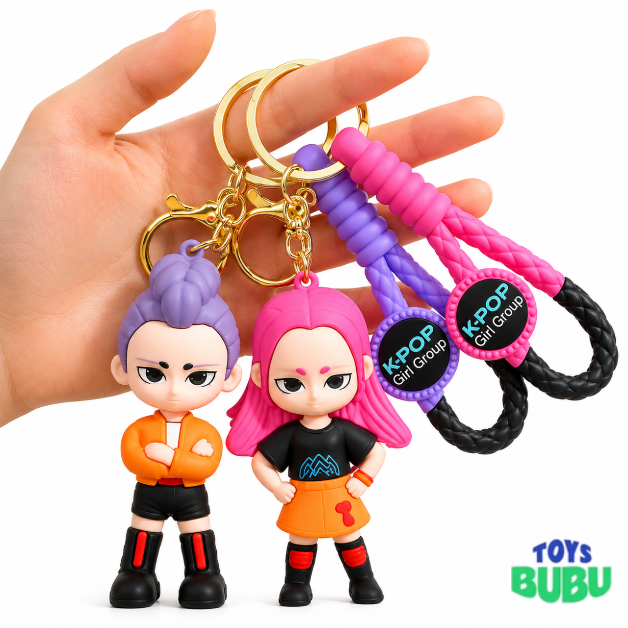 KPop Demon Hunters Silicone Keychain – Sold Individually | Assorted Character Bag Clip