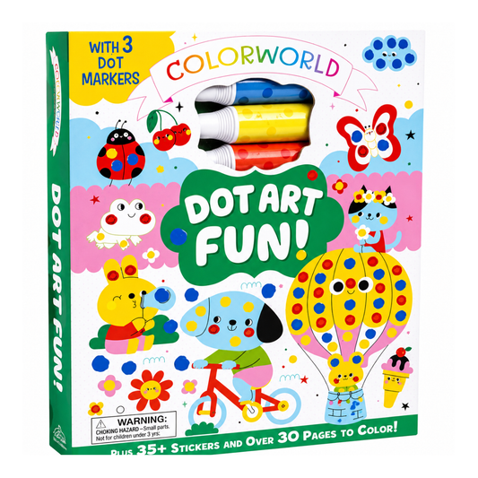 Dot Art Coloring Kit for Kids – Jumbo Dot Markers, Stickers & Activity Book